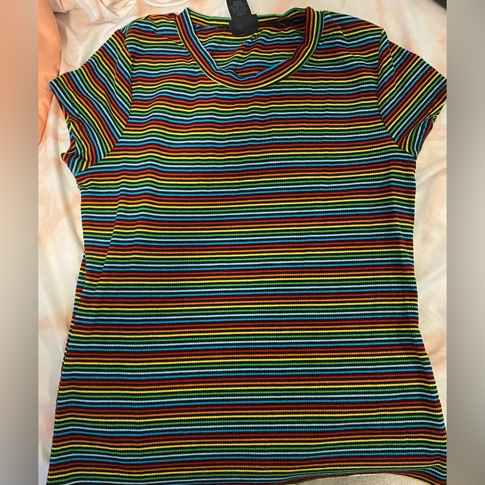 Rue 21 Rainbow Stripped Tshirt